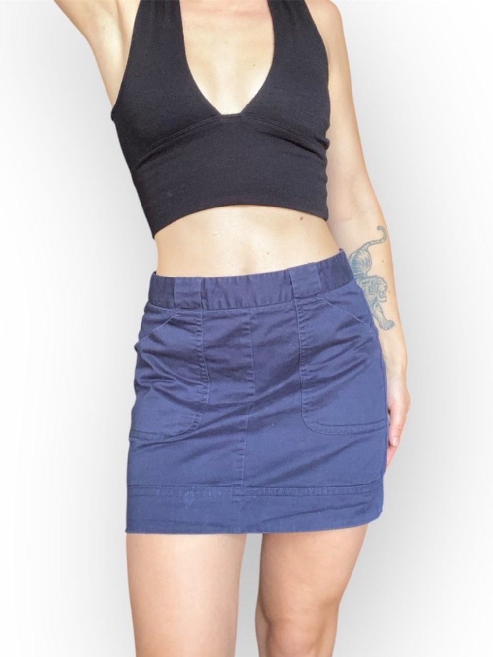 Jacob navy cotton mini skirt - size 6